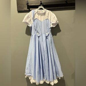 Blue and White Striped Dress